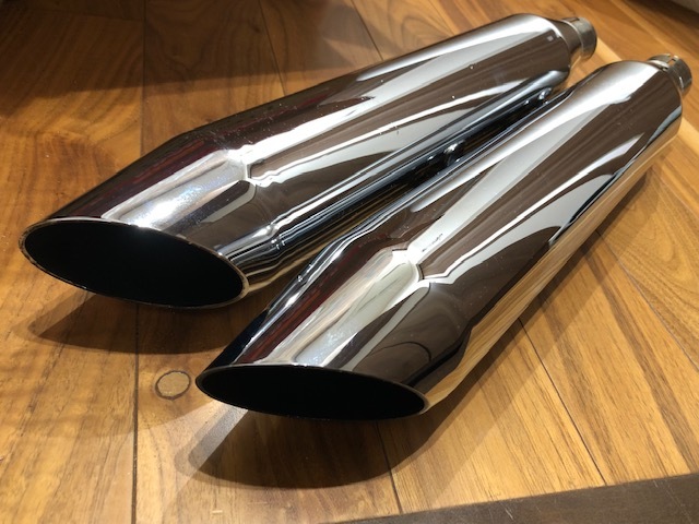 北米 純正 マフラー スポーツスター 14～19 バロニーカット クローム