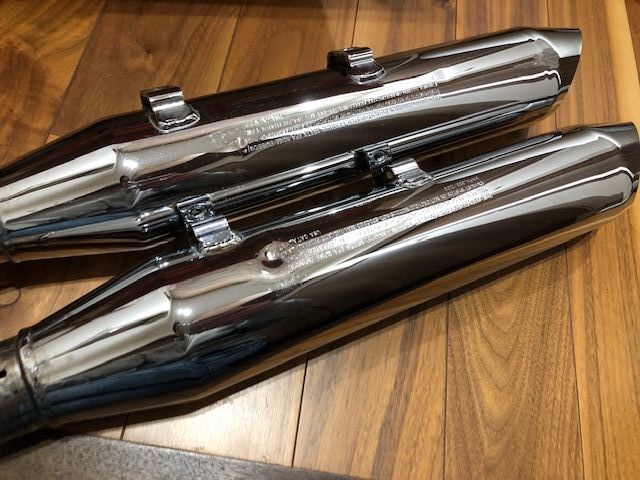 北米 純正 マフラー スポーツスター 14～19 バロニーカット クローム