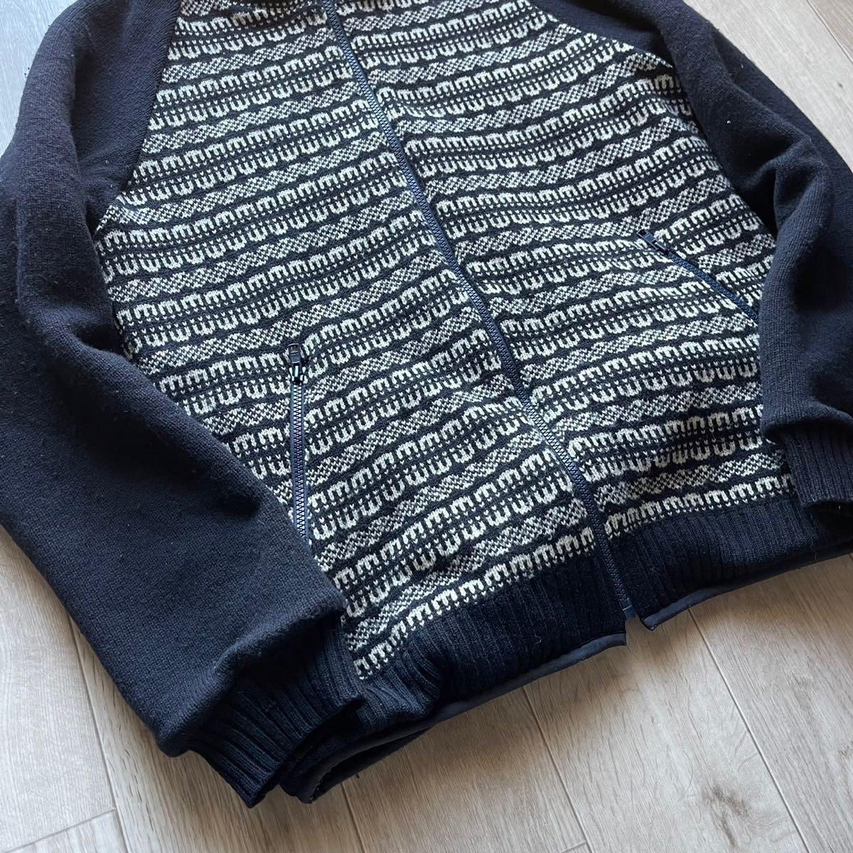 希少 08AW UNDERCOVER docking knit boa hoodie アンダーカバー 