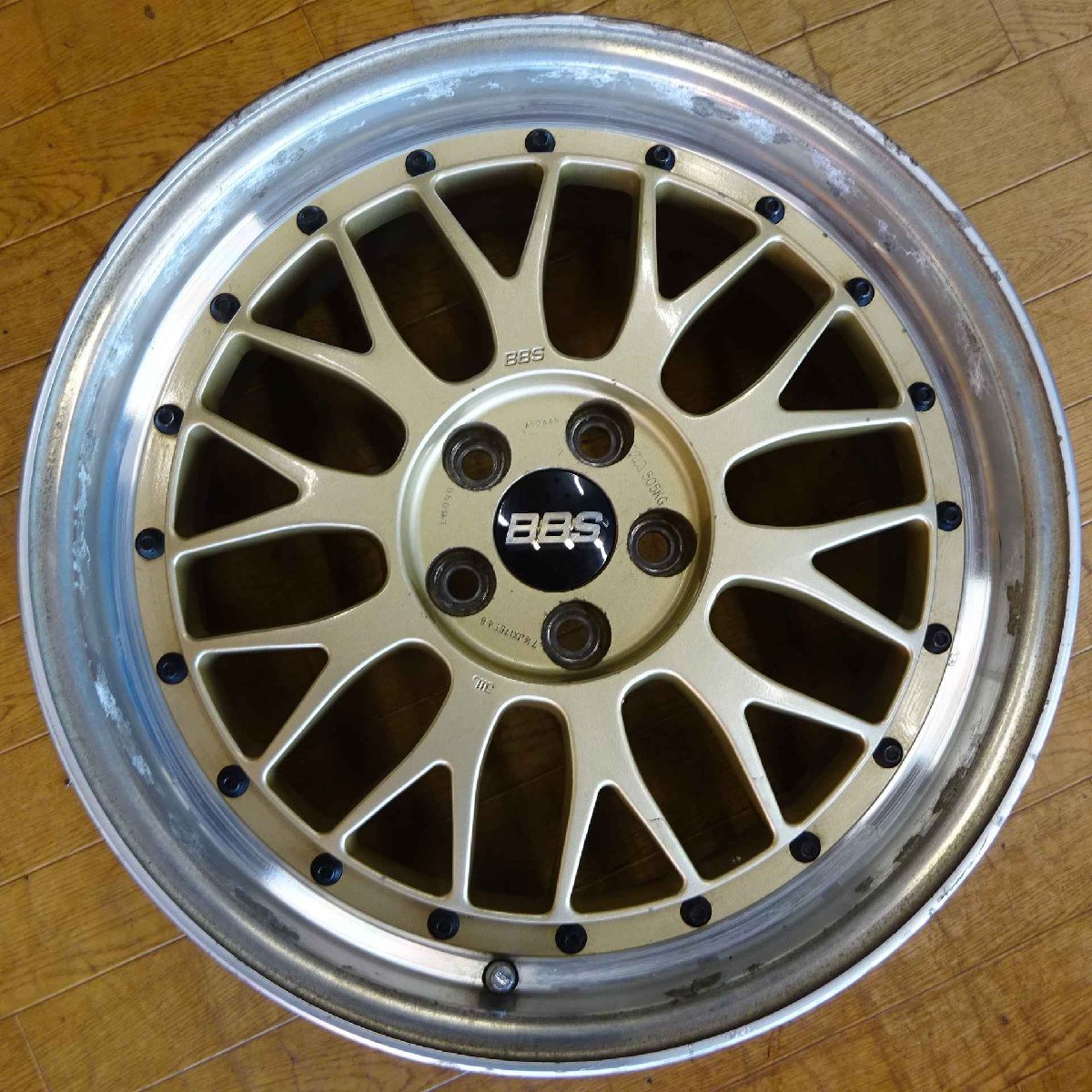 4本 会社宛送料無料 17×7.5J BBS LM LM090 アルミ ゴールド ホイール 5 