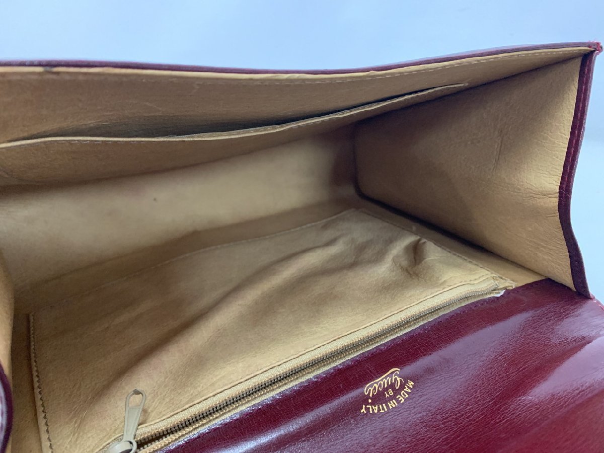 Y-7485】オールドグッチ GUCCI GG金具 レザー ショルダーバッグ グッチ 