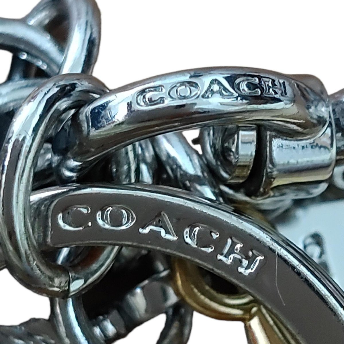 コーチ キーリング COACH B 羽パープルキーホルダー 未使用級極 COACH