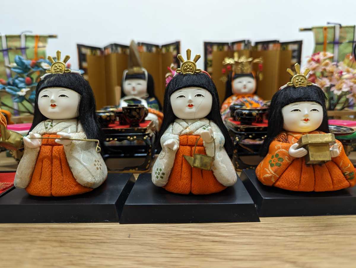 ひな人形 雛人形 雛道具 お雛様 ミニチュアサイズ ガラスケースなし