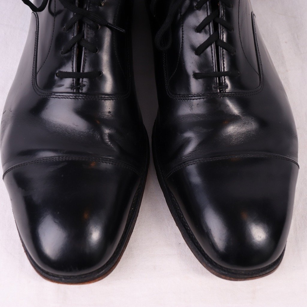 チャーチ 110 G/Church's Balmoral 旧チャーチ キャップトゥ 黒 内羽根 バルモラル 英国靴 イングランド ドレス メンズ 中古 古着 ds3339