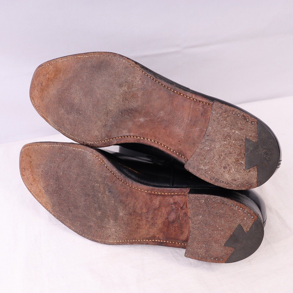 チャーチ 110 G/Church's Balmoral 旧チャーチ キャップトゥ 黒 内羽根 バルモラル 英国靴 イングランド ドレス メンズ 中古 古着 ds3339