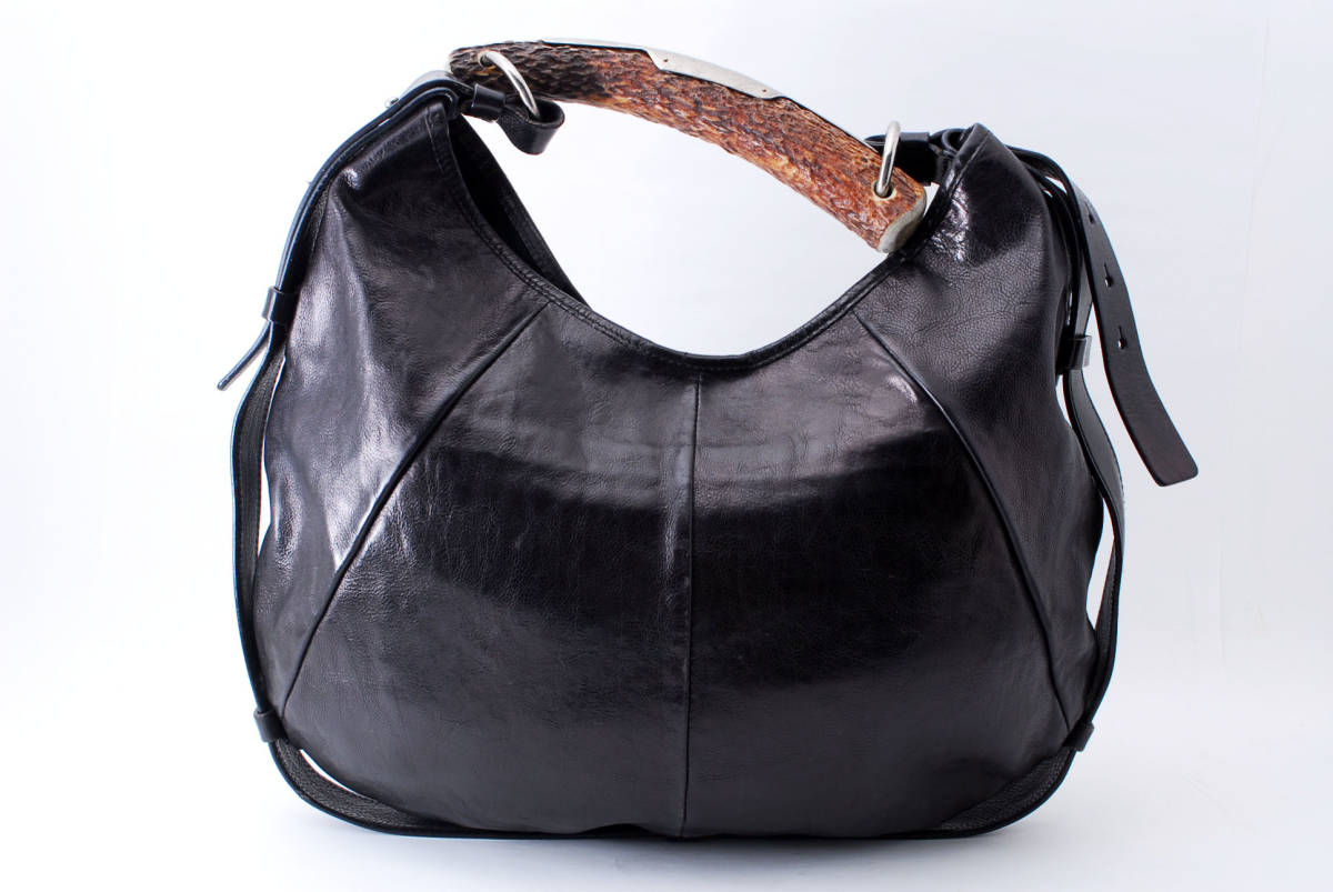 1円〜美品 YVES SAINT LAURENT イブ・サンローラン モンバサ 132576 角 