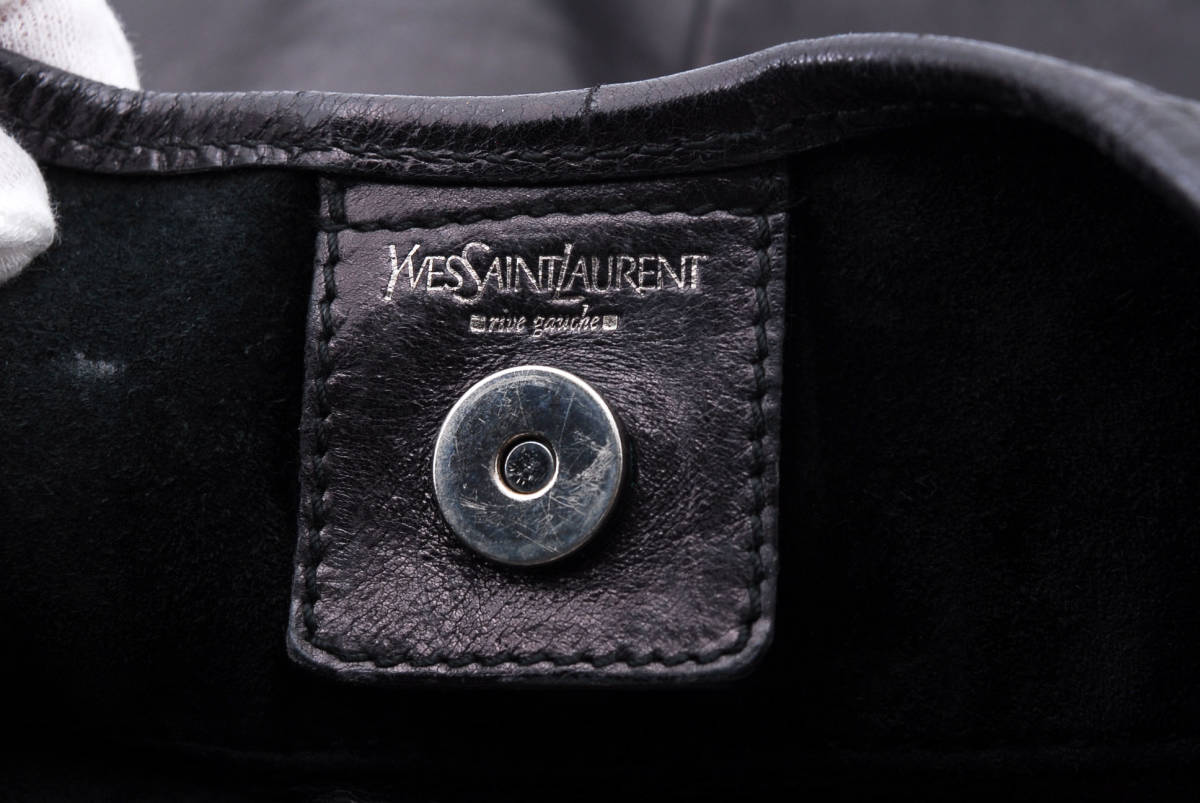 1円〜美品 YVES SAINT LAURENT イブ・サンローラン モンバサ 132576 角 