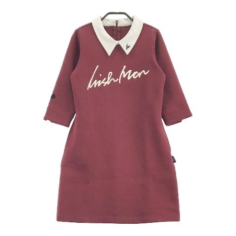 IRISHMAN アイリッシュマン 襟付 七分袖ワンピース レッド系 S [240001873414] ゴルフウェア レディース