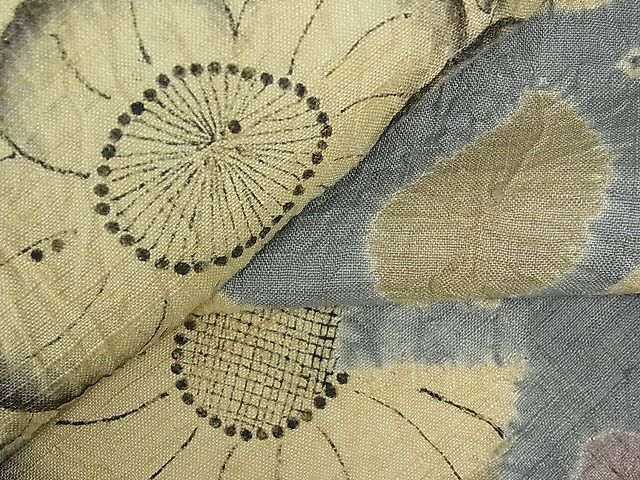 平和屋着物■西洞院辻が花　大脇一心　紬　手描き　絞り　逸品　yc4023