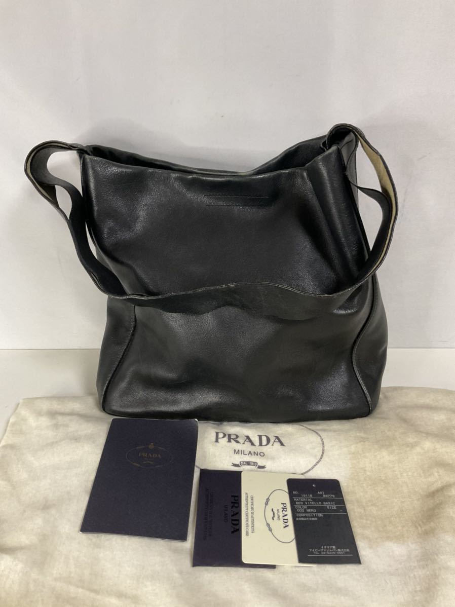 プラダ PRADA レザー ハンドバッグ サフィアーノ 三角ロゴタグ 2ML317