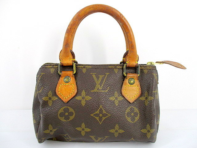１円★ LOUIS VUITTON ルイ ヴィトン モノグラム ミニ スピーディ ハンドバッグ ミニボストン M41534 中古