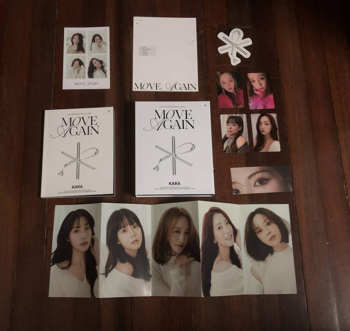 Kara 全員直筆サイン入りCD＋写真+トレカ Move Again 韓国盤 (タレント