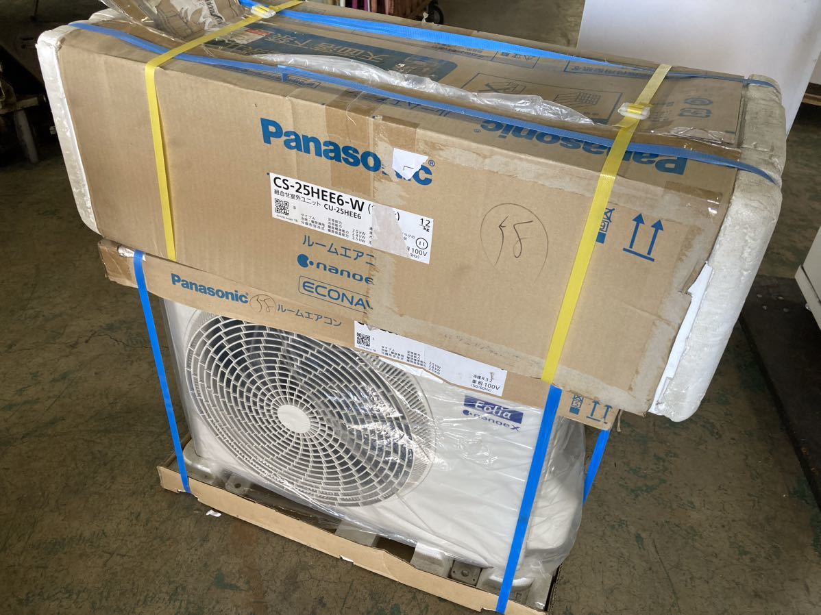 Panasonic ルームエアコン CS-25HEE6-W 2.5kw CU-25HEE6(12畳未満 