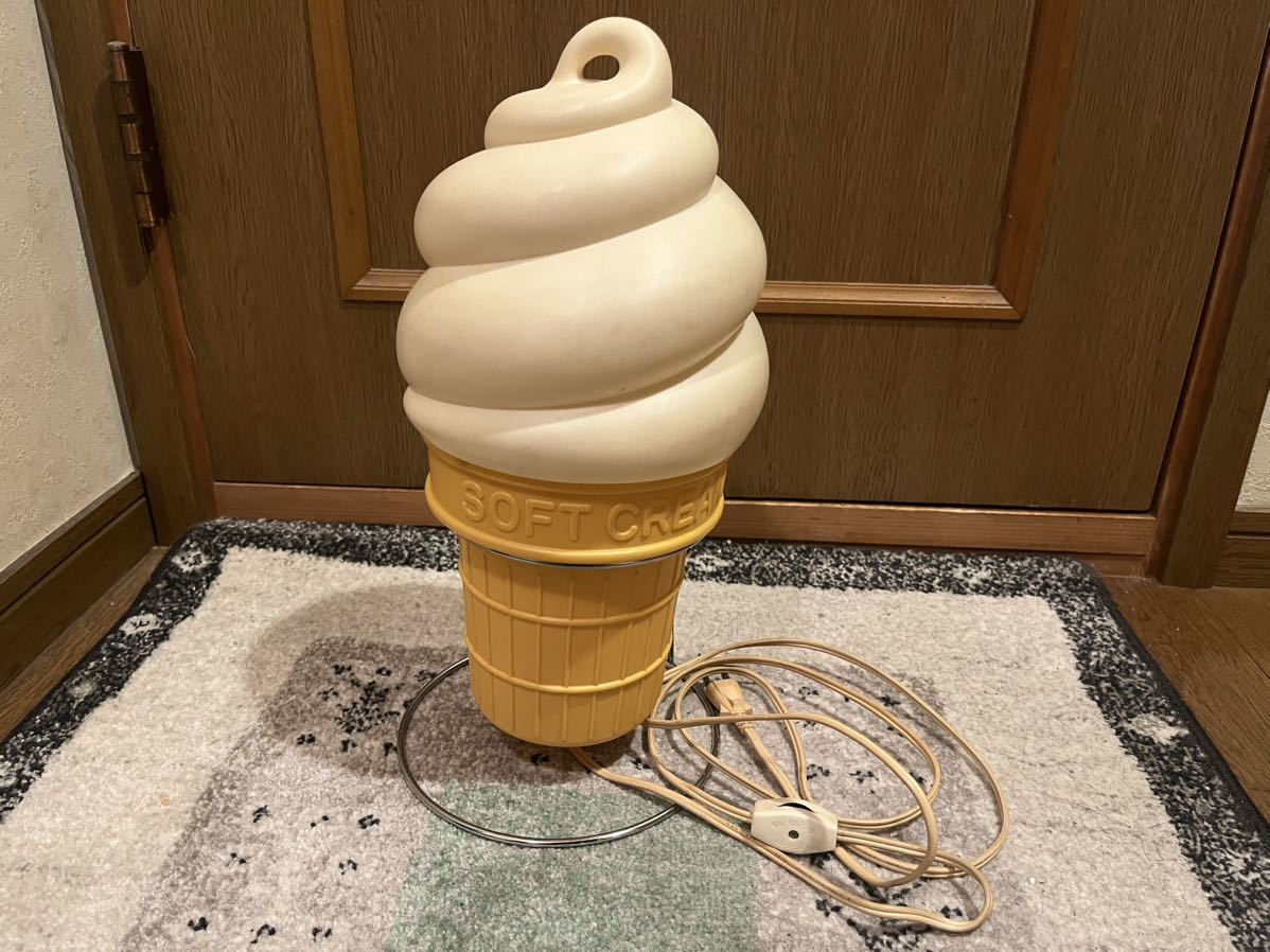 ソフトクリーム ミニサイズ 店頭 看板 電飾看板 インテリア 昭和レトロ