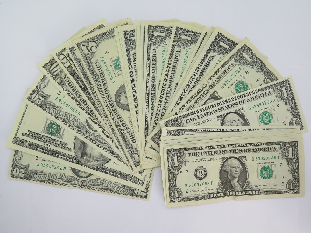 1円～ おたからや☆W0212-12 アメリカ紙幣まとめて 20ドル、10ドル、