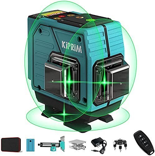 在庫品のみ】 12線 3つのモード 3x360°グリーンレーザー水平器 40m