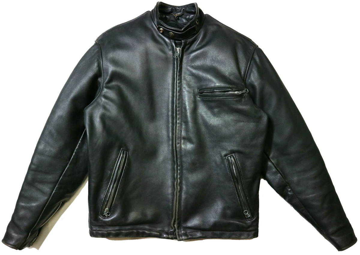 ややラフ/良好！◇USA製 Schott ショット 641 牛革 レザーライダース 