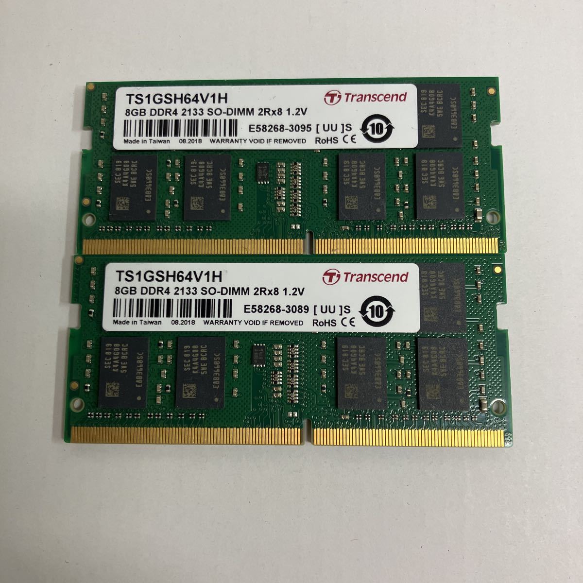 J166 Transcend ノートPCメモリ　8GB DDR4 2133 2枚