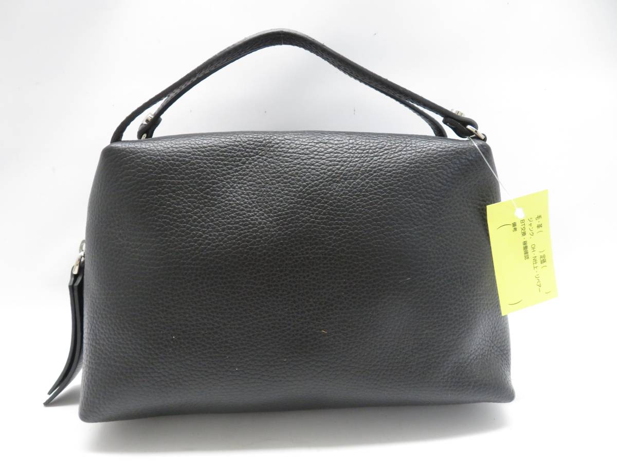 1円 美品 ジャンニキャリーニ ショルダー付 レザー ハンドバッグ 