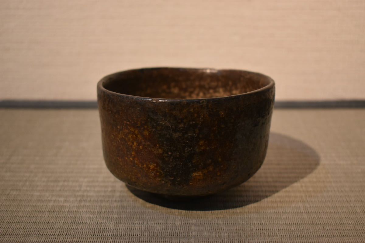 【GE】M709【コレクター所蔵品】時代 樂茶碗 /茶道具 日本美術 骨董品 時代品 美術品 古美術品 古陶 楽茶碗