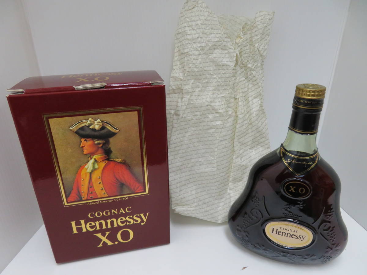 古酒　ヘネシー　XO　金キャップ　グリーンボトル　未開栓　700ｍｌ　40％　箱付　コニャック　Hennessy