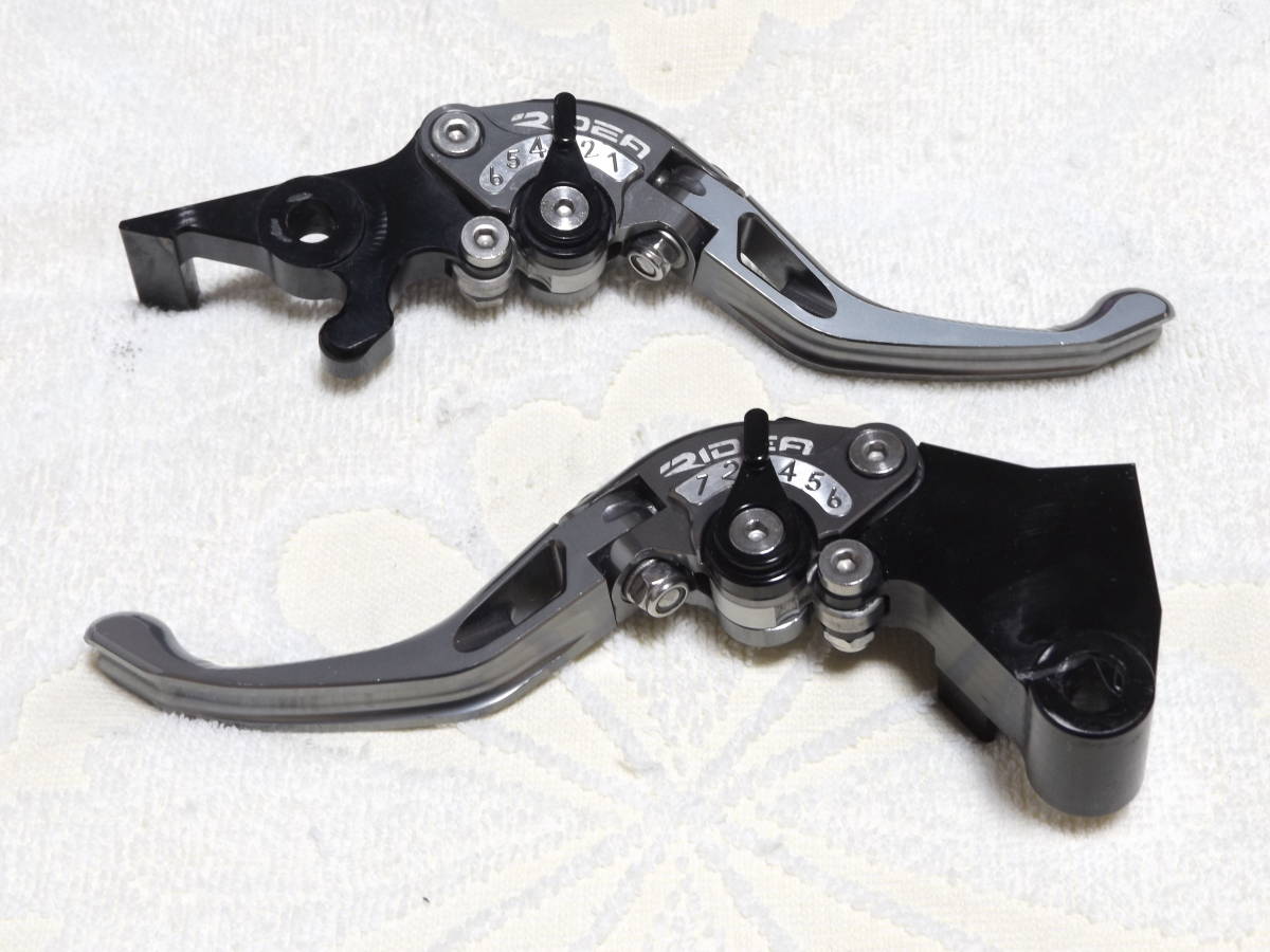ビレット(削出し)レバーセット 可倒式ショート RIDEA ニンジャ
