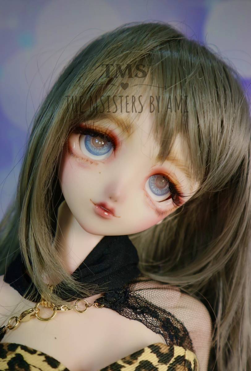 ☆The MSisters By Ami☆ボークス製DDH03セミホワイト肌ソフビ盛りカスタムヘッド+花小鳥様製アイ