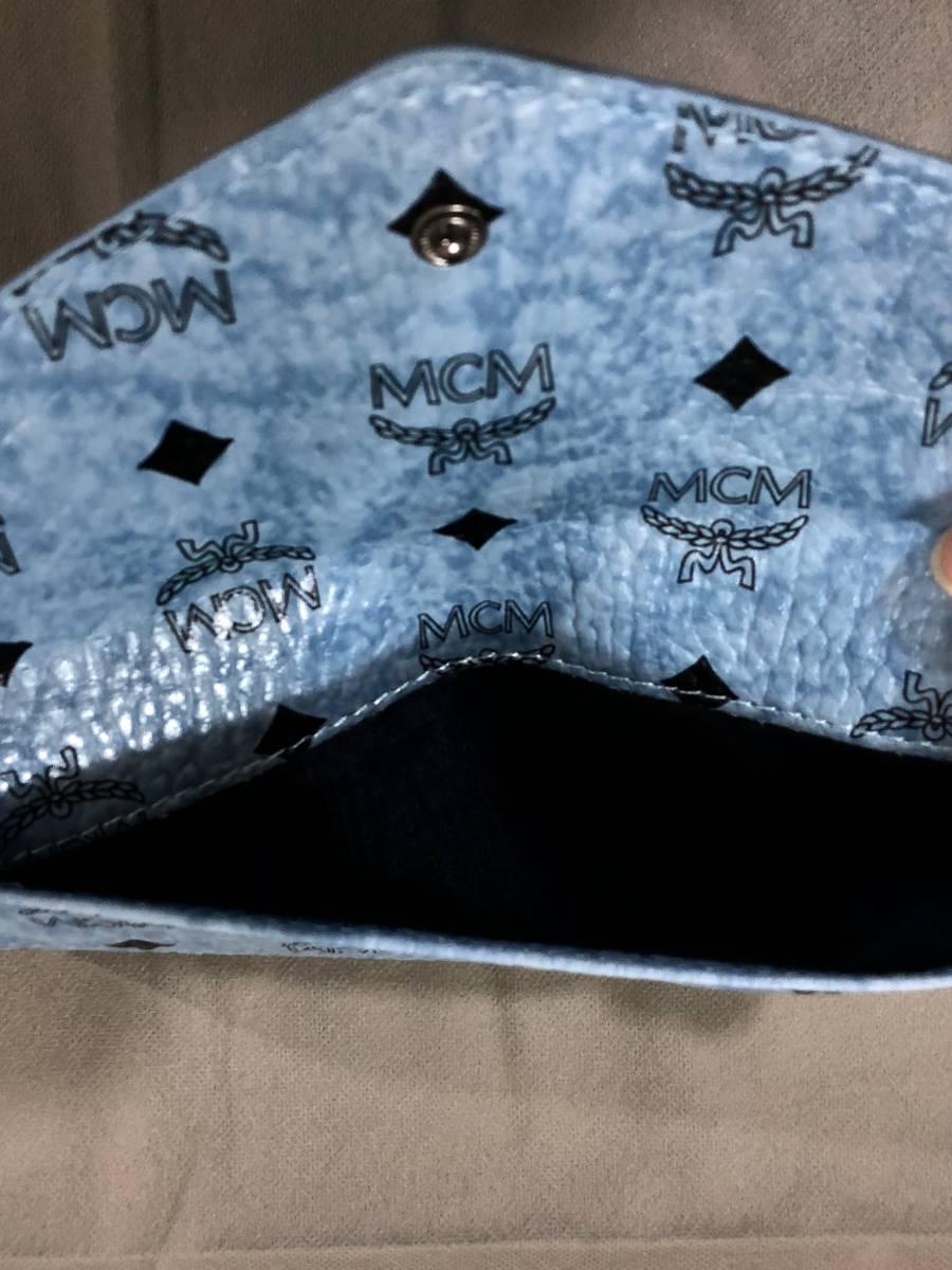 MCM ノベルティ ポーチ レディース ポーチ ブルー 【公式通販】