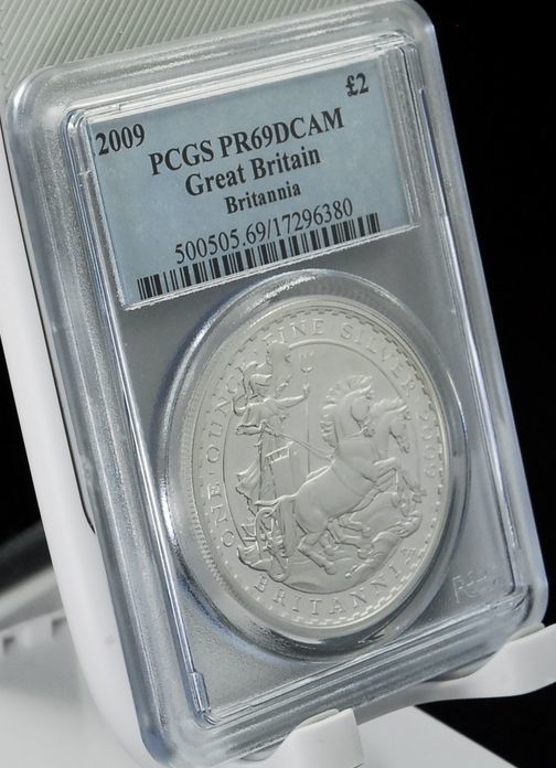 準最高鑑定 】2009年 イギリス ブリタニアチャリオット 2ポンド銀貨