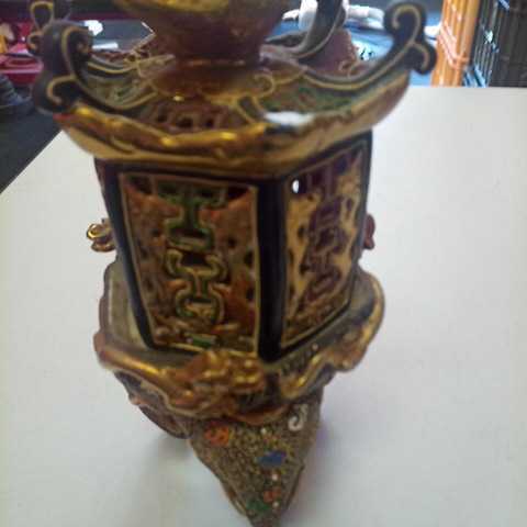 時代物 九谷焼 香炉 アンティーク 早い者勝ち 時代物 九谷焼 香炉