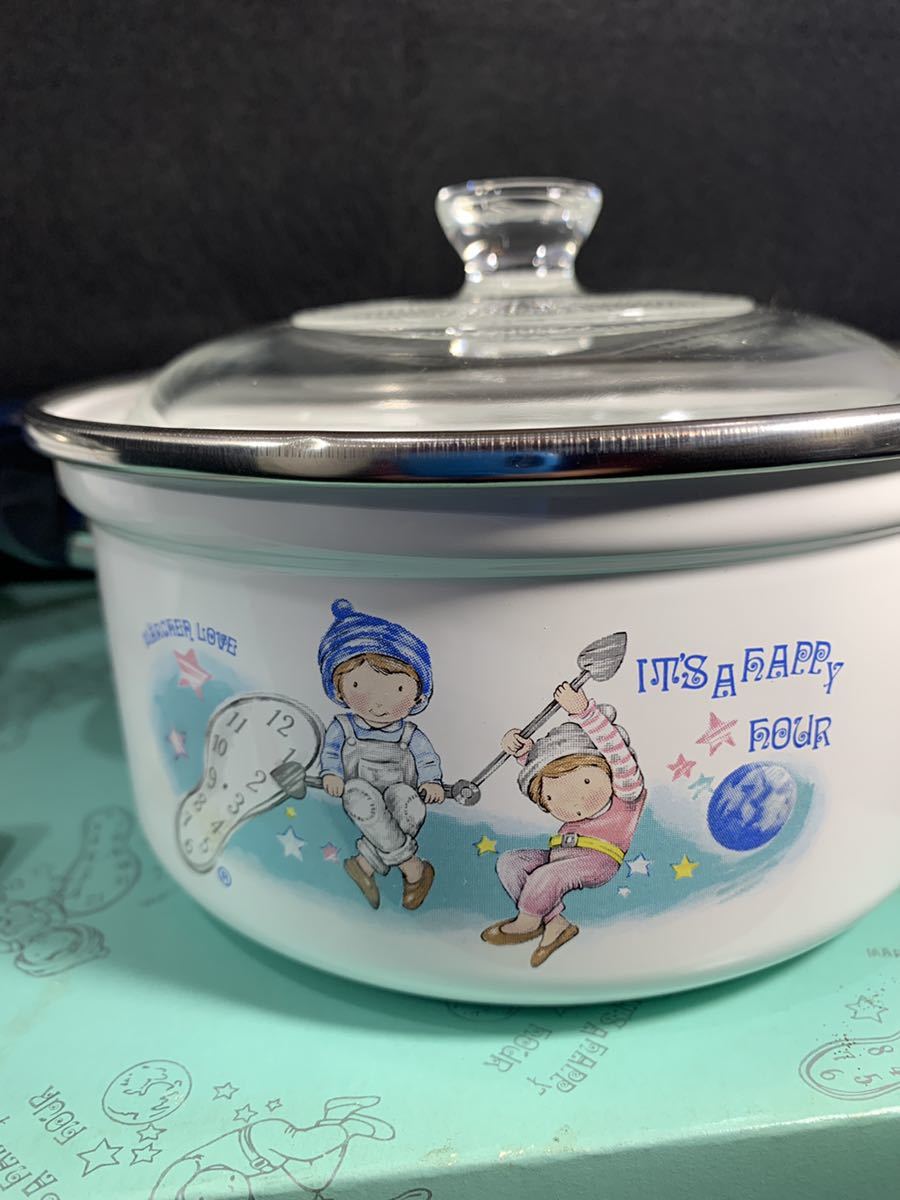 未使用 調理器具 ホワイト サンゴートーキ 三郷陶器 片手鍋 両手鍋