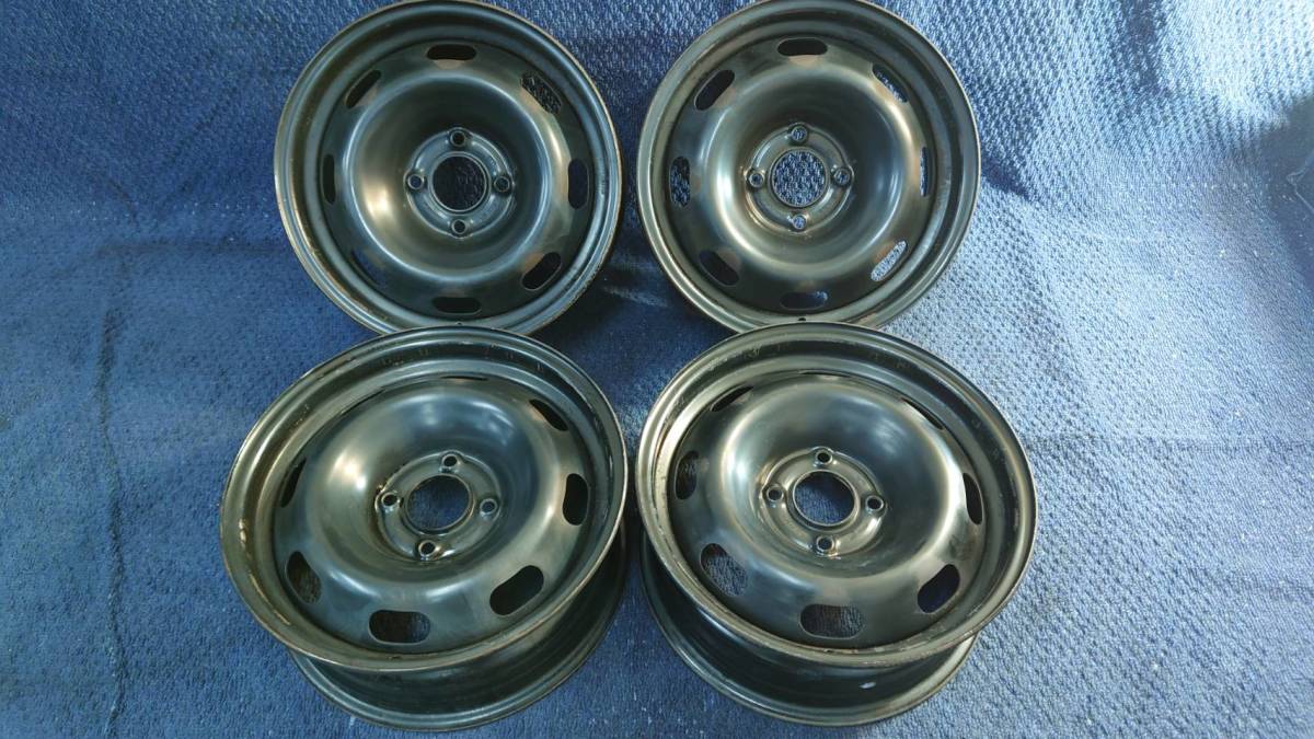 B/H 4本 プジョー 207 純正 15×6J+23 4H/108 スチール/鉄ちん/鉄チン 