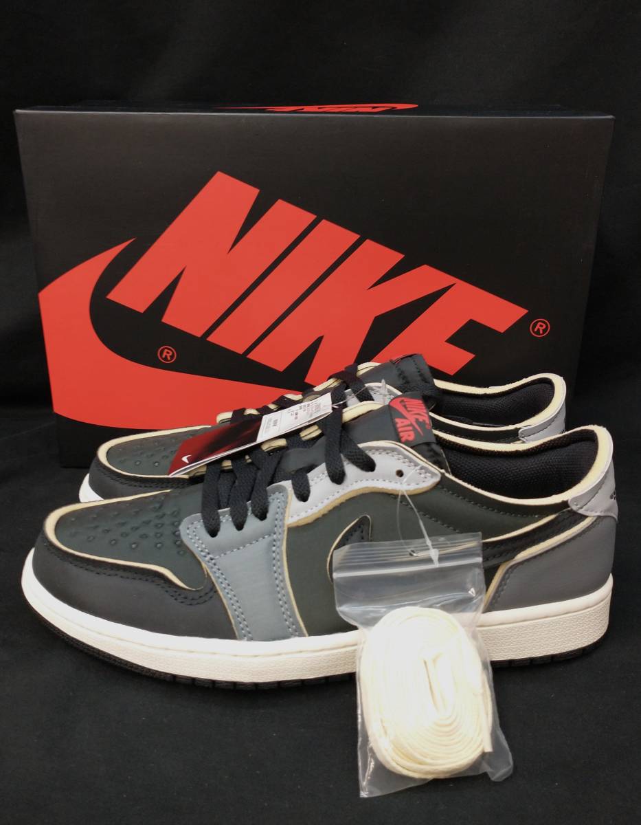 [黒タグ付・未使用] NIKE AIR JORDAN 1RETRO LOW OG EX AJ1 SHADOW シャドウ スニーカー 27cm 黒 ブラック グレー DV0982-006 店舗受取可