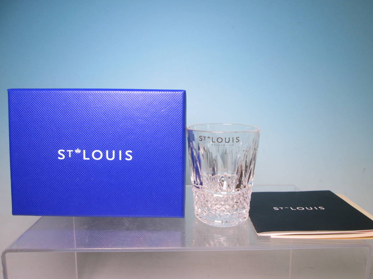 ☆サンルイ SAINT LOUIS クリスタルカット冷酒グラス 共ケース付 A 高島屋購入品 正規品 酒器