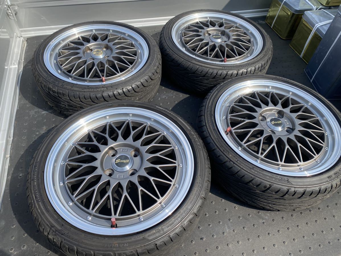 ステルスレーシング 16インチ 5.5j バリ山 美品PCD100 4穴タント 