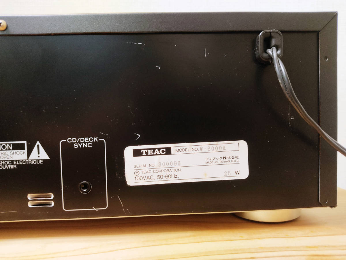 ☆通電、録音再生OK☆TEAC ティアック W-6000R ステレオカセットデッキ