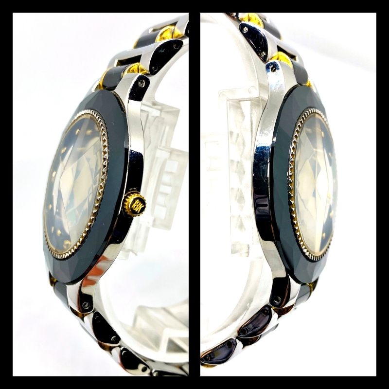 ■J.HARRISON ジョン・ハリソン 腕時計 3針 クオーツ ダイヤモンド 18K PURE RUZ CCM-001C 可動品_4