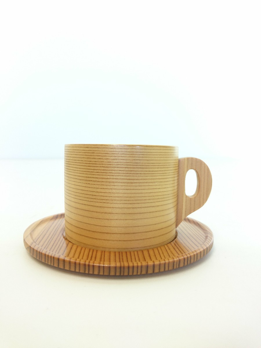 大館曲げわっぱ カップ&ソーサー/伝統工芸品