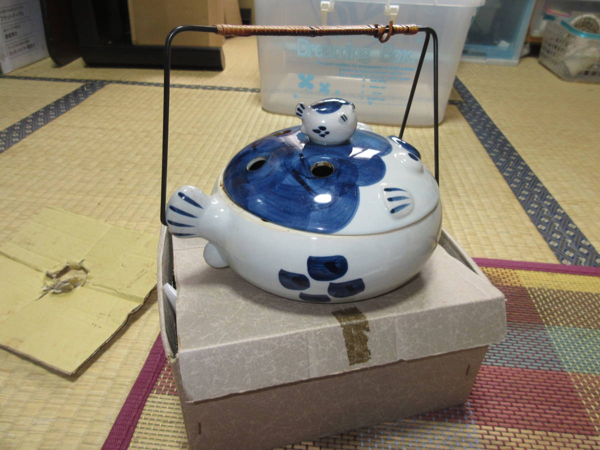R50306 断捨離 処分 昭和レトロ ふぐ 河豚 蚊取り線香/台/容器/置き 