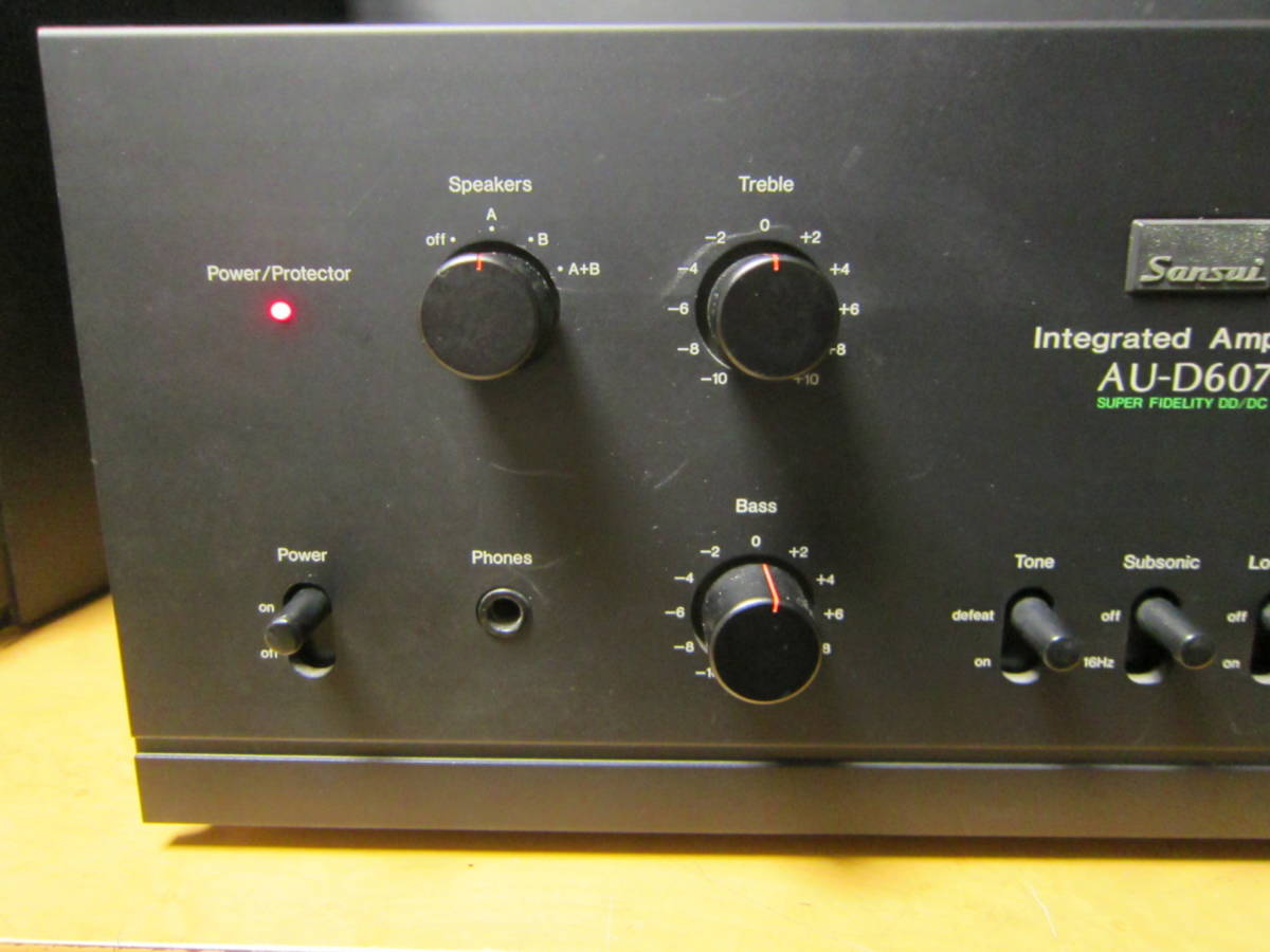 サンスイ AU-D607 通電しますが音が出ません ジャンク出品