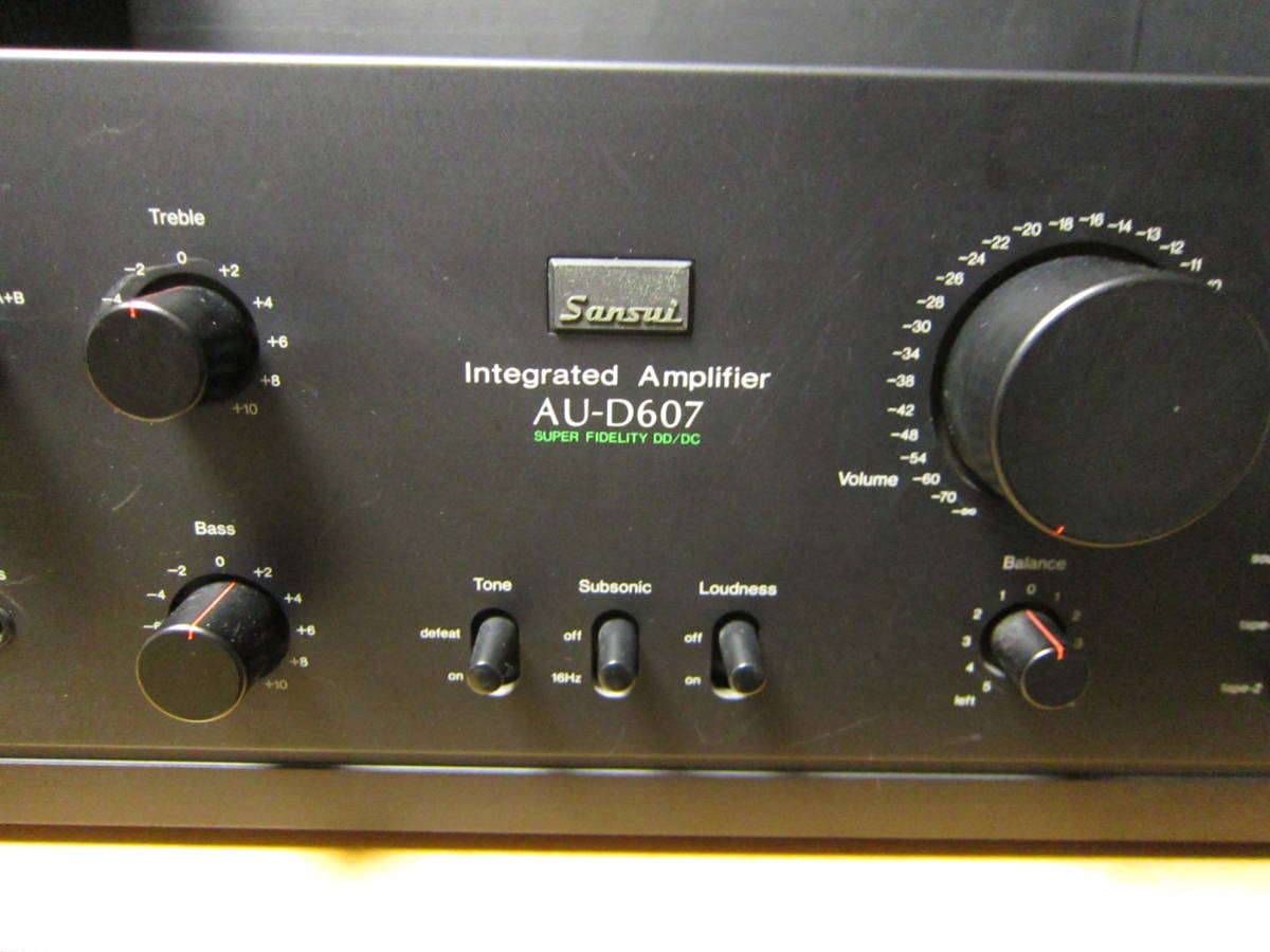 サンスイ AU-D607 通電しますが音が出ません ジャンク出品