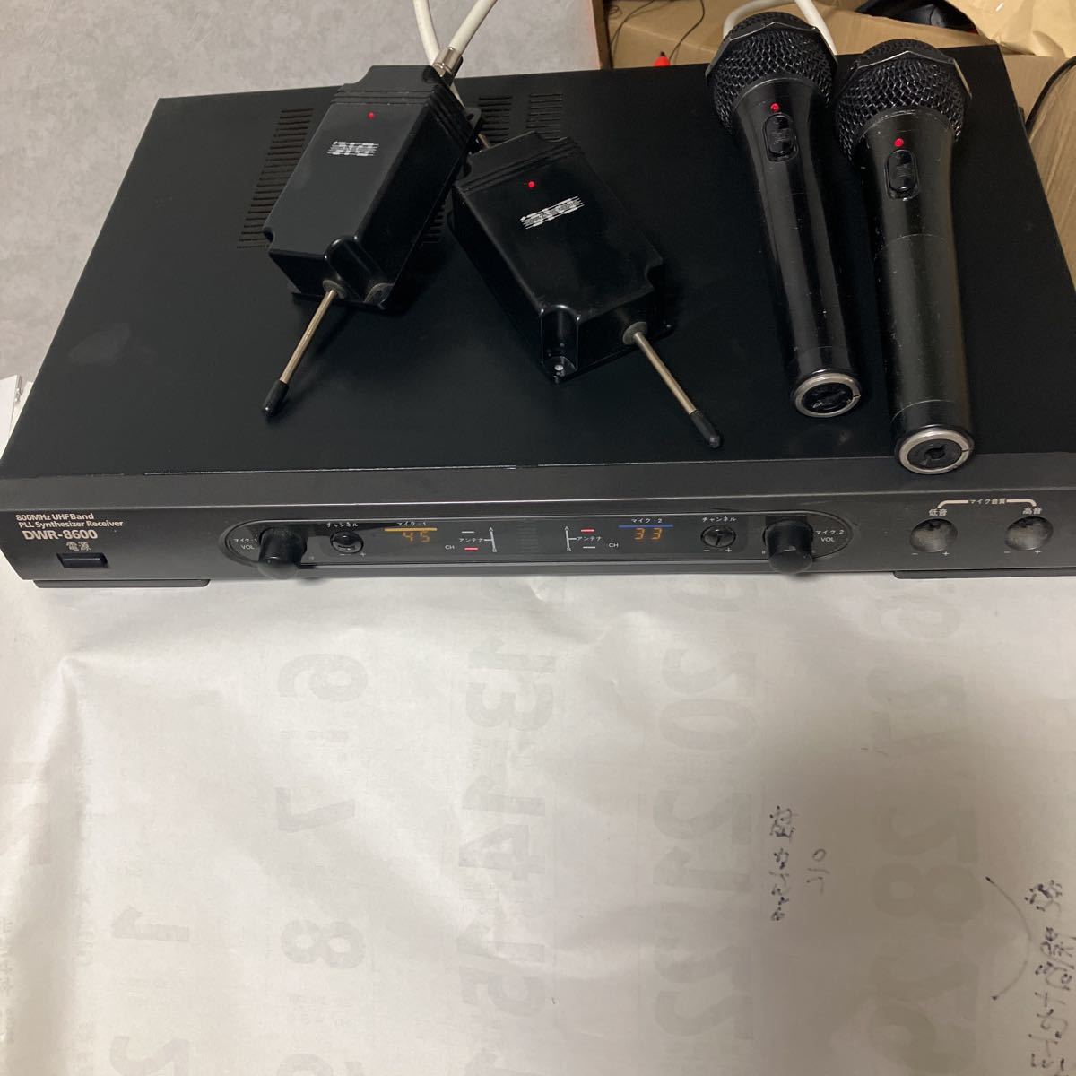 ワイヤレスマイクレシーバー 電波式マイクレシーバー DAM DWR-1000 完