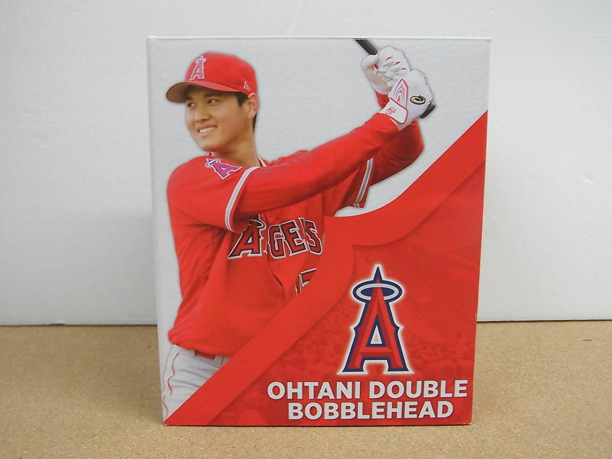 開封未使用 大谷翔平 エンゼルス ダブル ボブルヘッド 人形 バブル 