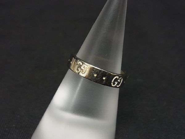 1円 GUCCI グッチ アイコンリング K18 750 18金 WG 総重量 約3.60g リング 指輪 アクセサリー 表記サイズ10(約9号) ゴールド系 AI8977ヒN