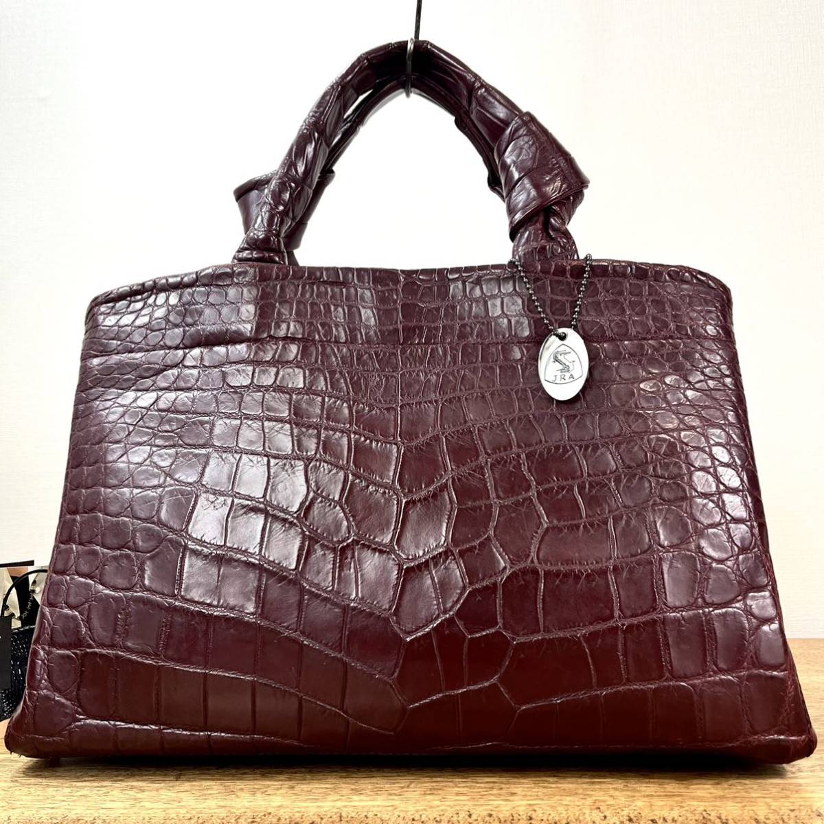 新品同様 JAR 日本製 高級 マット クロコダイル 定24万 CROCODILE