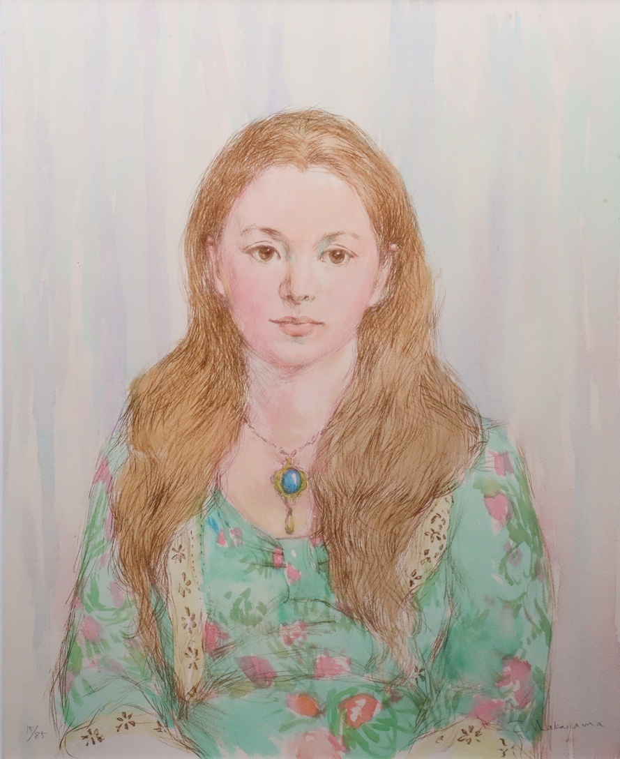 中山忠彦【優しき相貌I－E】ドライポイント 中山忠彦 「優しき相貌Ⅰ