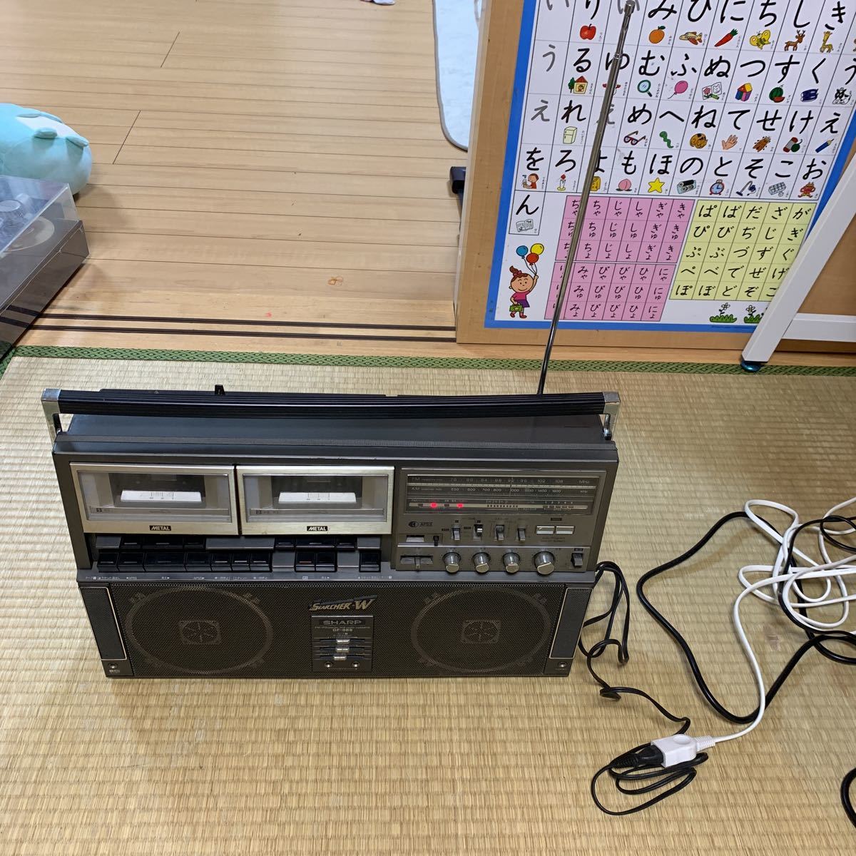 シャープ GF-888 SHARP GF-888 Wラジカセ◇ジャンク品 昭和レトロ The