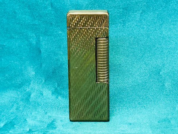 kmc22▼Dunhillダンヒル ガスライター 喫煙具　ローラー式 ゴールド 火花確認済▼