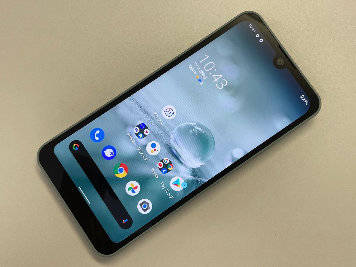 au SHARP AQUOS wish SHG06 オリーブグリーン SIMロック解除済