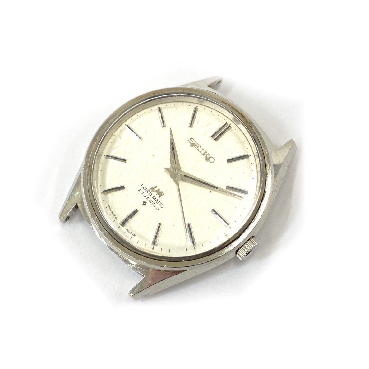 1円スタート 稼働品 SEIKO セイコー LM LORD MATIC ロードマチック 5601-9000 自動巻き シルバー文字盤 メンズ 腕時計 ステンレススチール
